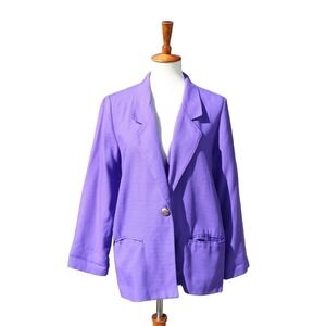 Sag Harbor Purple Blazer Size 10 Petite